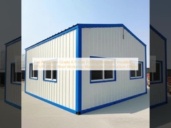 Phòng chống cháy lớp A Nhà gấp được chế tạo sẵn để cách điện EPS / PU / Rock Wool Workshop Warehouse Văn phòng xây dựng