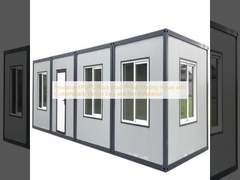 Bảo hiểm EPS / PU / Rock Wool Prefab nhà gấp với thiết kế tùy chỉnh Dễ dàng và nhanh chóng lắp đặt