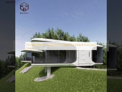 Nhà di động dạng con nhộng vũ trụ rộng 3460mm, khung thép 8 tấn