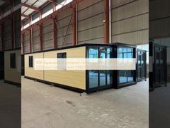40ft Container mở rộng Nhà với Bull 30 * 30 đèn phẳng 2200mm Fold Size và 5900 * 6300 * 2480mm kích thước mở rộng