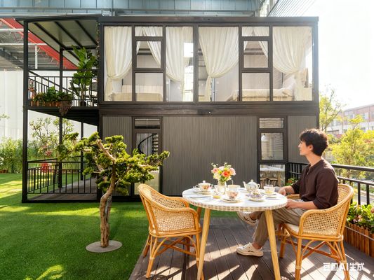 Mua Ngôi nhà chế tạo sẵn có thể mở rộng chống cháy với bố cục tùy chỉnh và khung thép nhẹ nhựa sản xuất trực tuyến