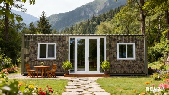 Mua Diện tích sàn 37 mét vuông và trong Nhà container cánh đôi có thể mở rộng với phòng tắm tách ướt-khô sản xuất trực tuyến