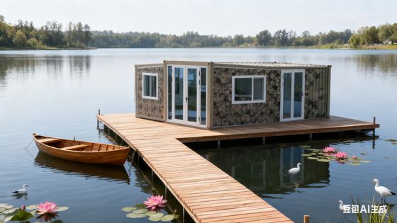 Mua 18mm dày chống cháy Cement Fiber sàn Double Wing Container House 20FT với therm-break nhôm cửa đôi sản xuất trực tuyến