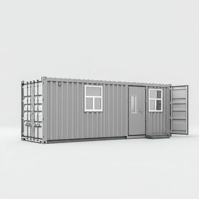 Gập chuyển đổi container vận chuyển nhà 20 feet cách âm thanh