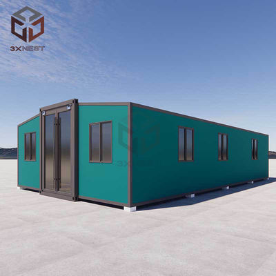 72m2 sàn SPC nhà sang trọng có thể mở rộng thùng chứa tấm chống cháy và đường ống