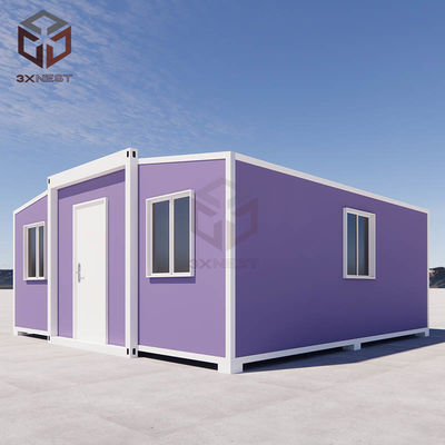 Ngôi nhà container mở rộng gấp tùy chỉnh với sân thượng