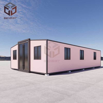 Lắp ráp 40ft Container mở rộng Nhà nhà với hai phòng ngủ