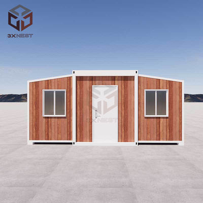 Thép mở rộng nhà nhà container sàn gỗ dán 56 mét vuông