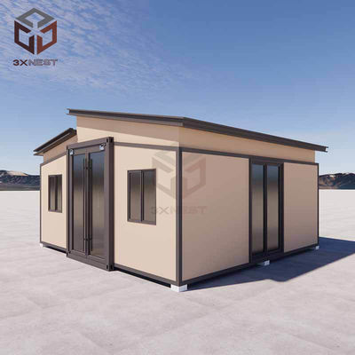 Nhà Prefab có thể mở rộng với các tấm vải đá
