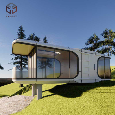 8.5 Meter Space Capsule House Ngôi nhà Pod Prefabricated Ngôi nhà chống gió