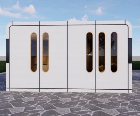 Một phòng ngủ Apple Capsule House Prefabricated Pod 12KW tùy chỉnh