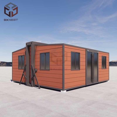 Q235B Thép Đánh nặng nhẹ Chuyển nhỏ Prefab nhà gấp PVC cửa sổ