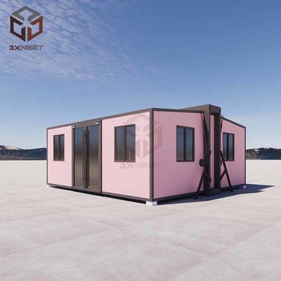 700mm tường chống cháy Prefab nhà gấp di động 20ft 30ft 40ft