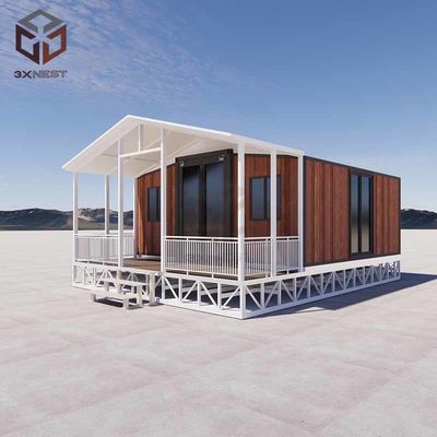 Cấp độ 8 chống động đất Nhà chế tạo sẵn sang trọng với thiết kế mái nhà tùy chỉnh