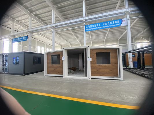 Nhà container cánh kép mở rộng cho lâu dài hơn 20 năm tuổi thọ sàn gỗ dán hoặc PVC
