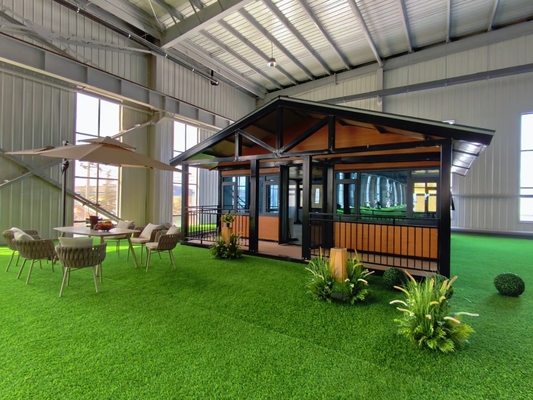Nhà gấp Prefab hiện đại với độ dày sàn 50mm và cửa sổ trượt PVC