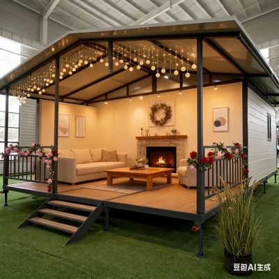 Đèn đáy 2.0mm Thùng chứa gấp 20ft với đầu tiêu đề nhựa và vật liệu chống cháy