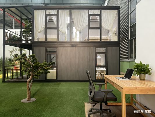 Thời gian lắp đặt ngắn Nhà lắp ghép có thể mở rộng hai tầng Thiết kế hiện đại và phong cách