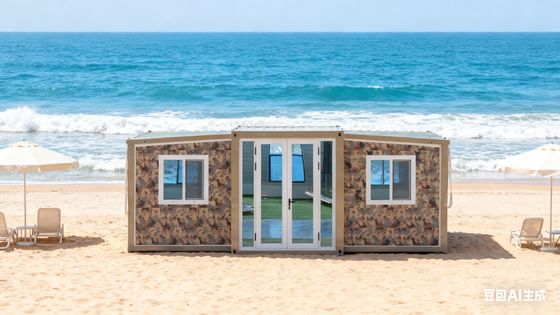 Thùng chứa 20ft gấp có thể tùy chỉnh mái nghiêng đôi dễ vận chuyển