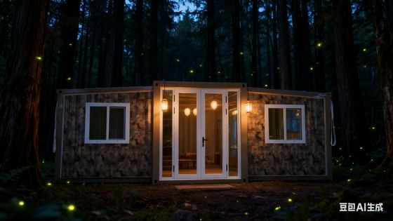 Nhà container có thể gập lại cánh đôi 20ft có mái Tấm EPS T50 Bên trên