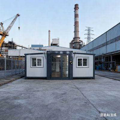 Container 20ft có thể gập lại với Tấm Sandwich EPS 50-75mm, Diện tích sàn 37 mét vuông và Lắp đặt nhanh chóng, dễ dàng