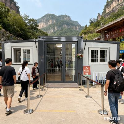 Container 20ft có thể gập lại với các bộ phận uốn 2.0mm Kích thước khi gập L5900*W2200*2480mm và Cấp độ chịu động đất 8