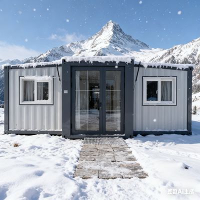 Modern Design Luxury Prefabricated House with Level 8 Seismic Performance and Bull 30*30 Flat Lame Light