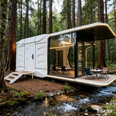 Nhà Capsule Không Gian với Kích thước Dài 8560 * Rộng 3460 * Cao 3400, Chỗ ở cho 2 người và Nội thất Tùy chỉnh