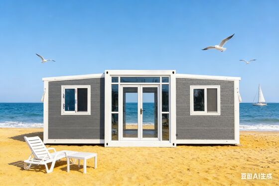 Thùng chứa 20ft có thể gập lại với khung thép nhẹ nhựa chống thời tiết và bố cục tùy chỉnh cho cuộc sống hiện đại