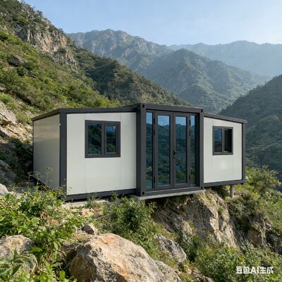 Container 20ft có thể gập lại, mạ kẽm hoàn toàn, với bố cục nhà tùy chỉnh và cửa ra vào tùy chọn