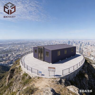 Nhà container mở rộng 40ft với diện tích sàn 72 mét vuông, nội thất tùy chỉnh và giải pháp nhà ở mô-đun phòng tắm tách biệt ướt-khô