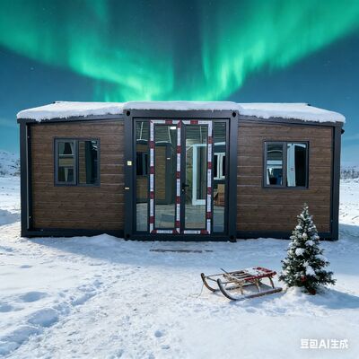 Container 20ft có thể gập lại, mạ kẽm hoàn toàn, với tấm panel sandwich EPS 75mm và hệ thống điện tùy chỉnh