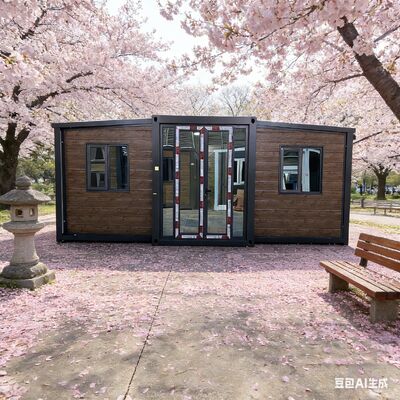 Container 20ft có thể gập lại với kích thước khi gập 5900 × 2200 × 2480 mm, có khung thép nhẹ mạ kẽm, có thể tùy chỉnh để dễ dàng xử lý