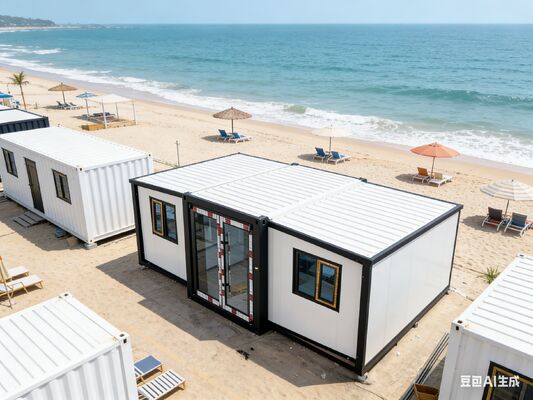 Khối chứa 20ft có thể gập lại với 75mm EPS sandwich panel và kích thước mở rộng L5900 W6300 H2480 cho các ngôi nhà nhỏ chế tạo sẵn có thể tùy chỉnh