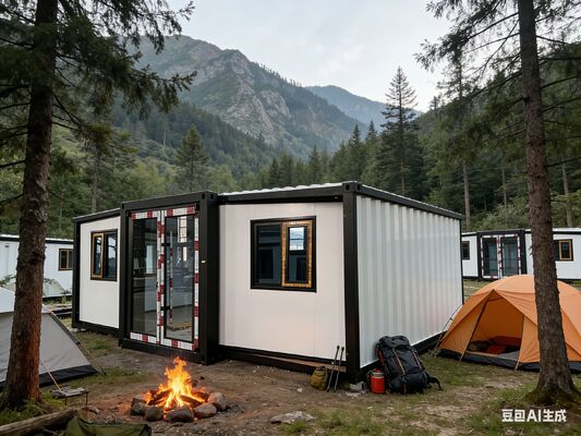 Thùng chứa 20ft gấp hiện đại với 75mm EPS sandwich panel và sàn sợi xi măng chống cháy 18mm