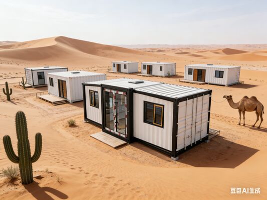 Chất chứa 20ft gấp hoàn toàn có tấm sandwich EPS 75mm và bố cục nhà tùy chỉnh