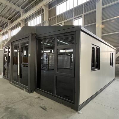 Container 20ft Gấp Gọn với Hiệu Suất Địa Chấn Cấp 8, Thiết Kế Chống Nước và Chống Gió, Cửa Phòng Ngủ Tùy Chỉnh cho Nhà Tiền Chế Siêu Nhỏ